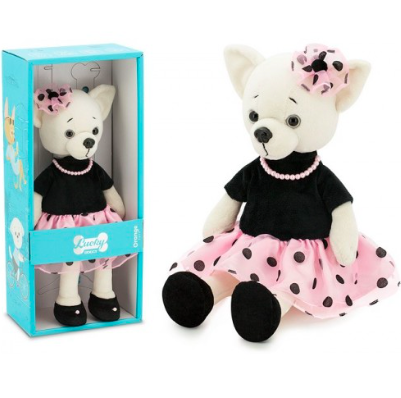 Przytulanka piesek lucky lili w naszyjniku - 38cm