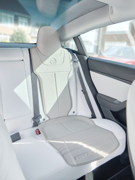 Mata ochronna pod fotelik do samochodu Tesla - beżowa Prince Lionheart - obrazek 5