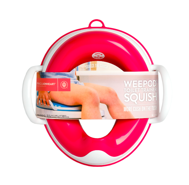 Miękka nakładka toaletowa z uchwytami weePOD Toilet Trainer SQUISH - fuksja - Prince Lionheart - obrazek 5