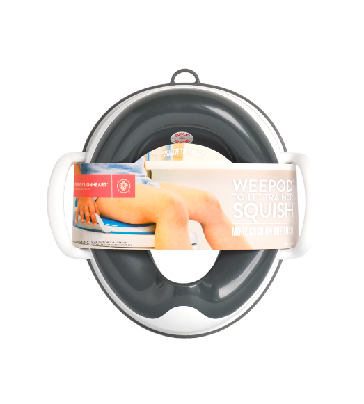 Miękka nakładka toaletowa z uchwytami weePOD Toilet Trainer SQUISH - szara - Prince Lionheart - obrazek 4