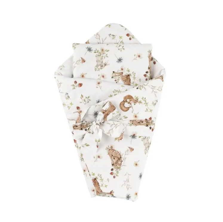 WALDIN Pościel niemowlęca i Rożek 2w1 Polski Las