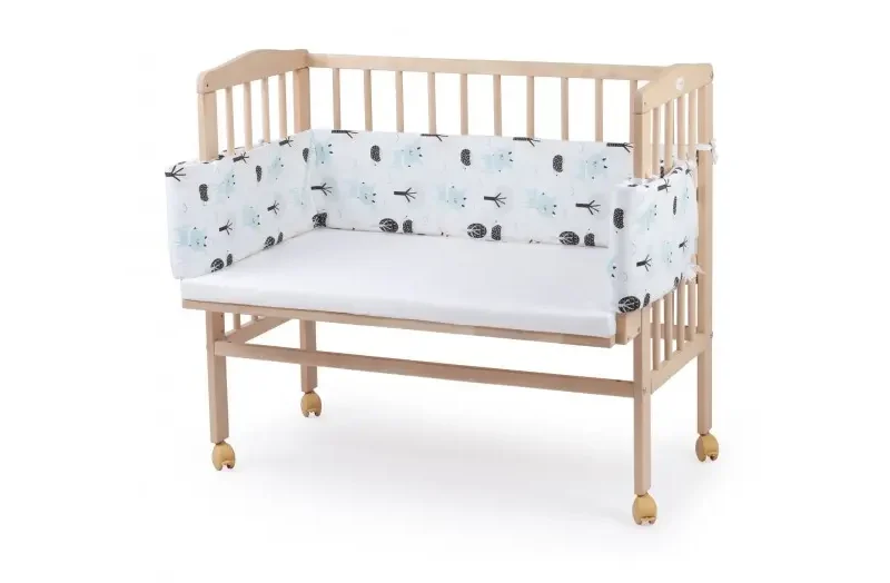 WALDIN Dostawka 2w1 z materacem i osłonką NATURAL LAS