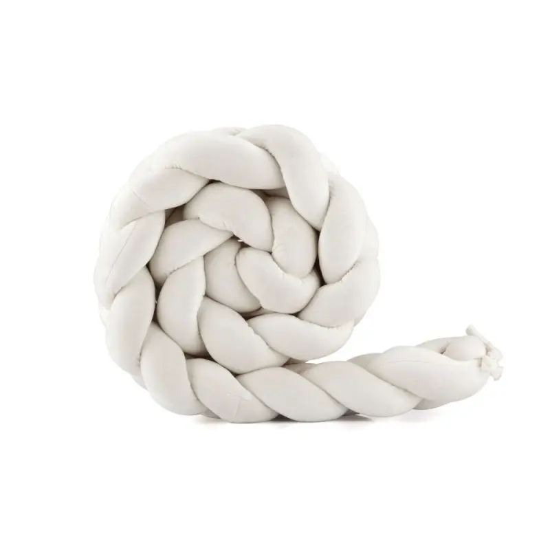 WALDIN Welurowy Warkocz Do Łóżeczka 210 cm Ecru