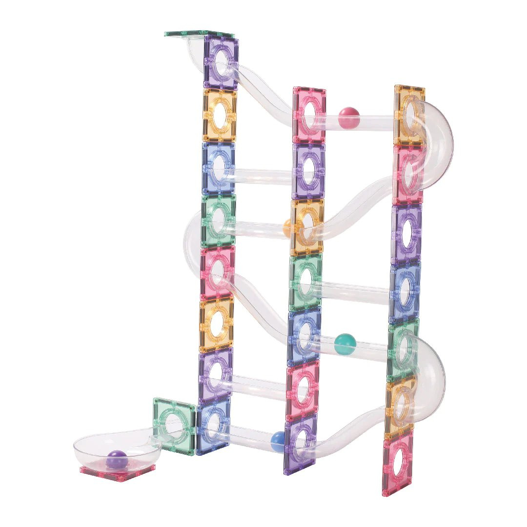 Cleverclixx - Klocki magnetyczne Ball Run Clever Pack Pastel - 110 el. - obrazek 4