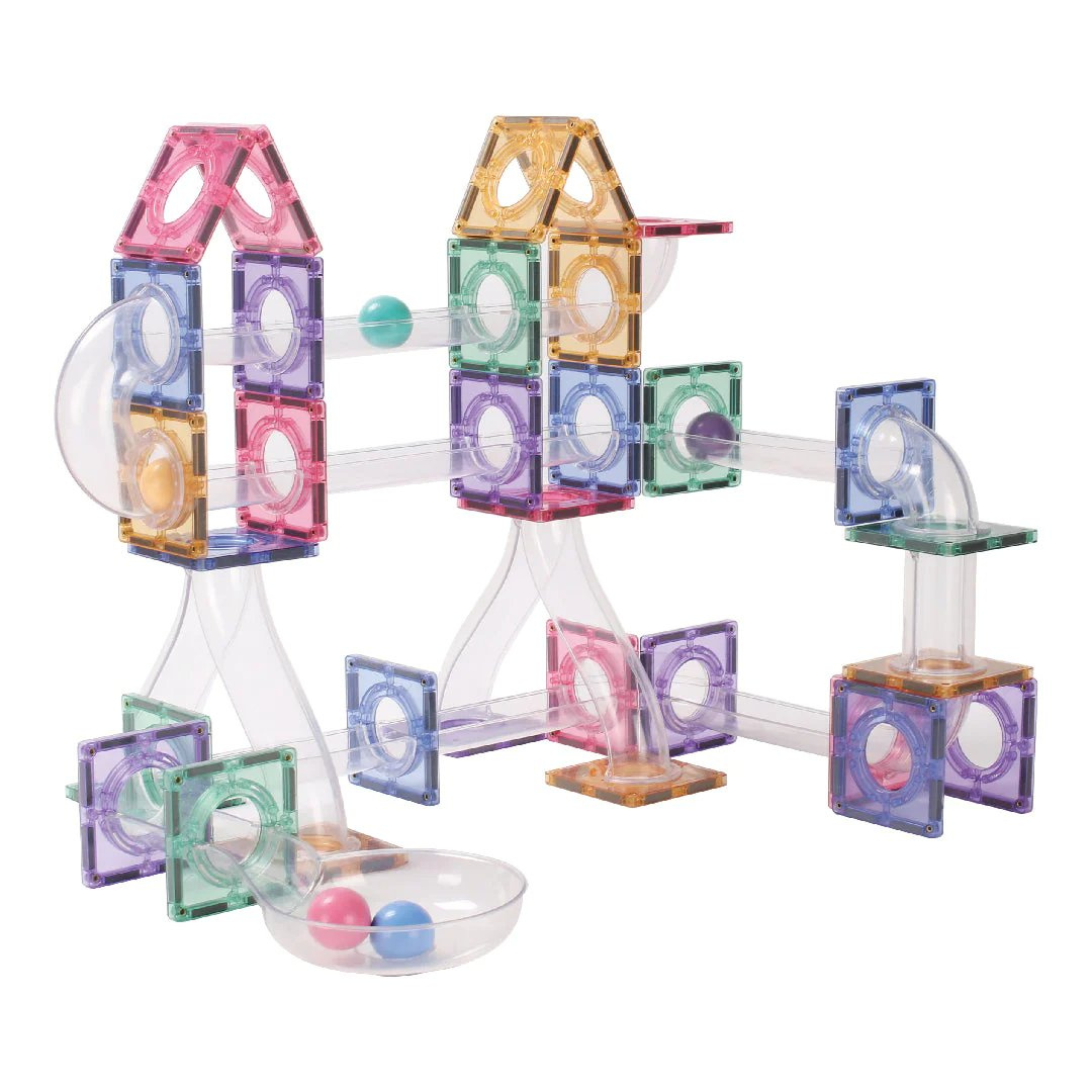 Cleverclixx - Klocki magnetyczne Ball Run Clever Pack Pastel - 110 el. - obrazek 5