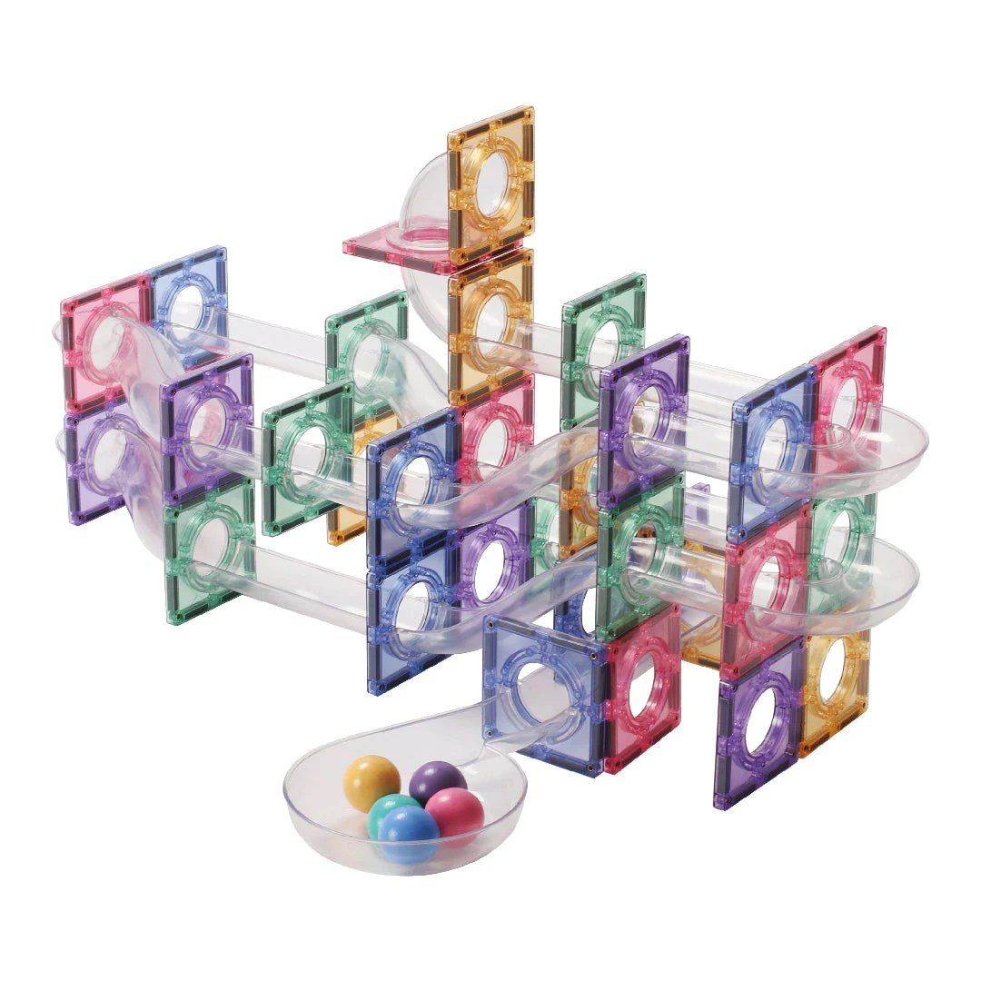 Cleverclixx - Klocki magnetyczne Ball Run Clever Pack Pastel - 110 el. - obrazek 2