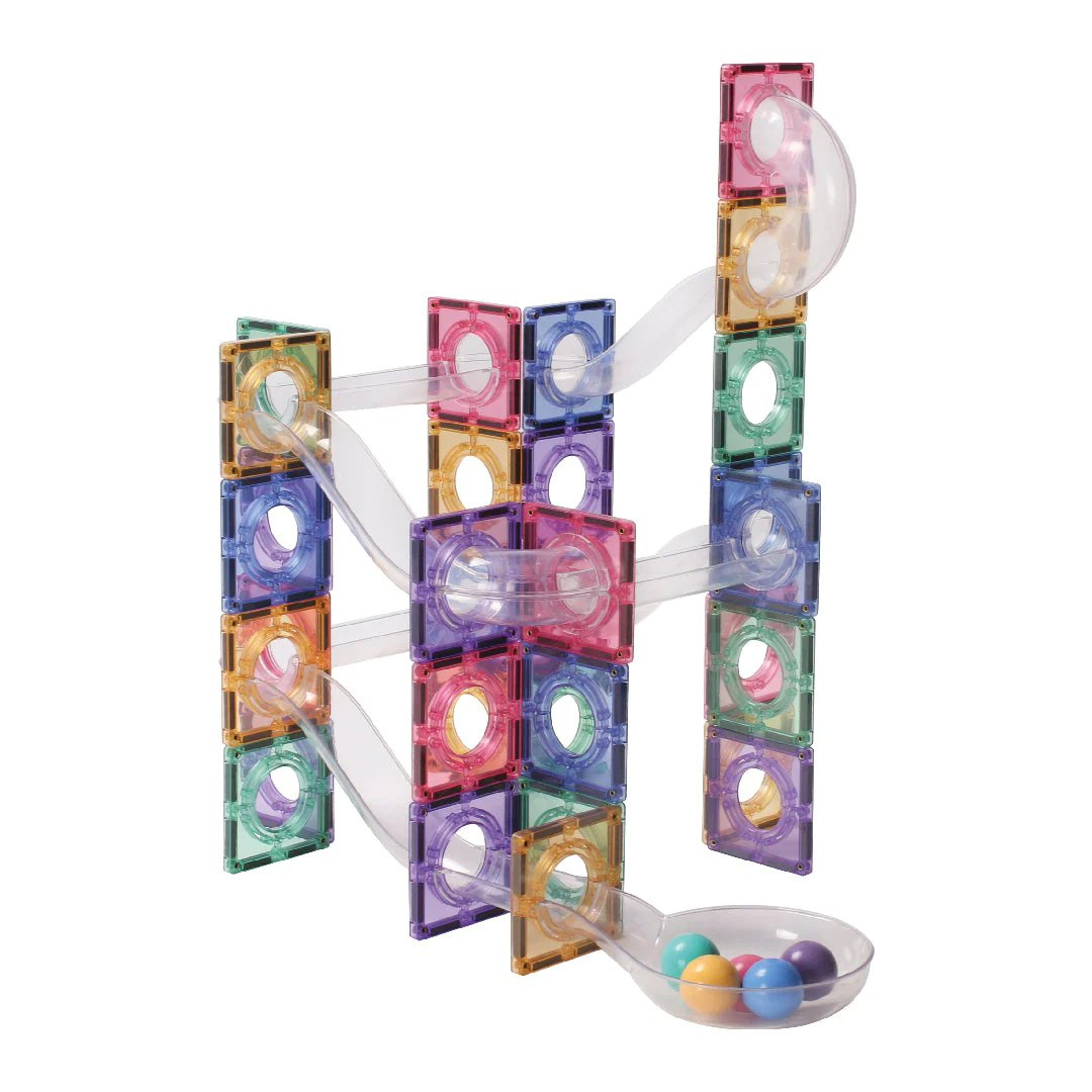 Cleverclixx - Klocki magnetyczne Ball Run Clever Pack Pastel - 110 el. - obrazek 3