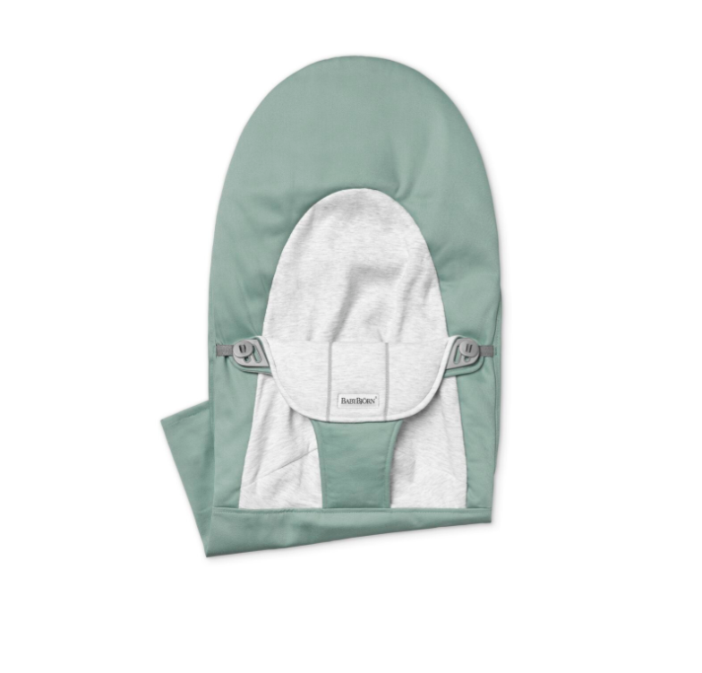 BABYBJORN - poszycie do leżaczka Balance Soft, Woven/Jersey, Jasnoszałwiowy/Szary