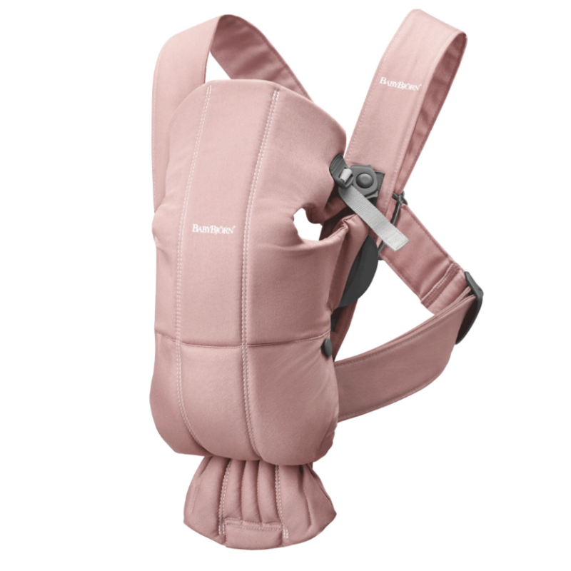 BABYBJORN MINI Woven – nosidełko, Zgaszony Róż