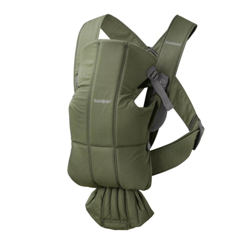 BABYBJORN MINI Woven – nosidełko, Ciemnozielone