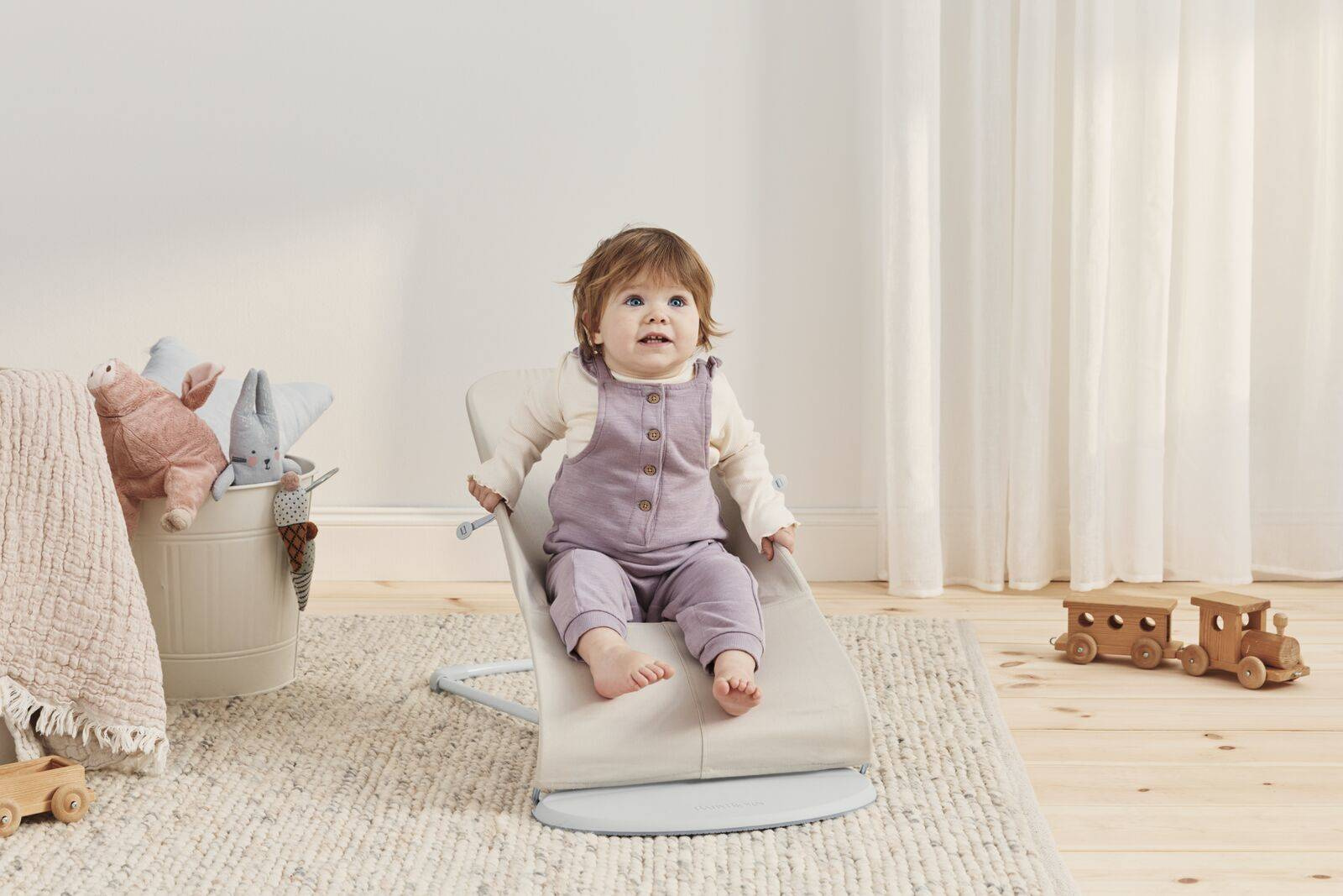 BABYBJORN - leżaczek BLISS 3D Jersey - Jasny Beż - obrazek 8