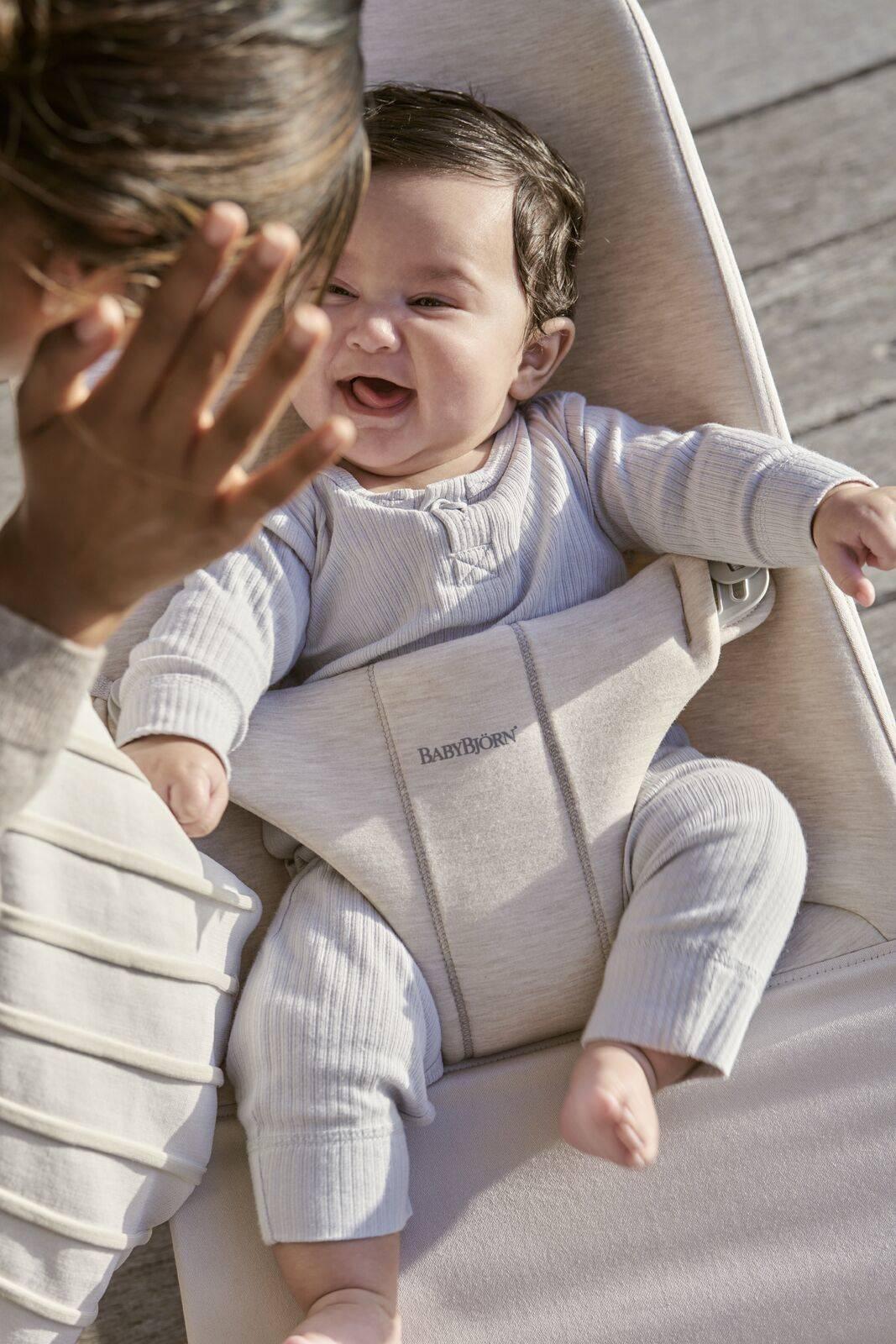BABYBJORN - leżaczek BLISS 3D Jersey - Jasny Beż - obrazek 3