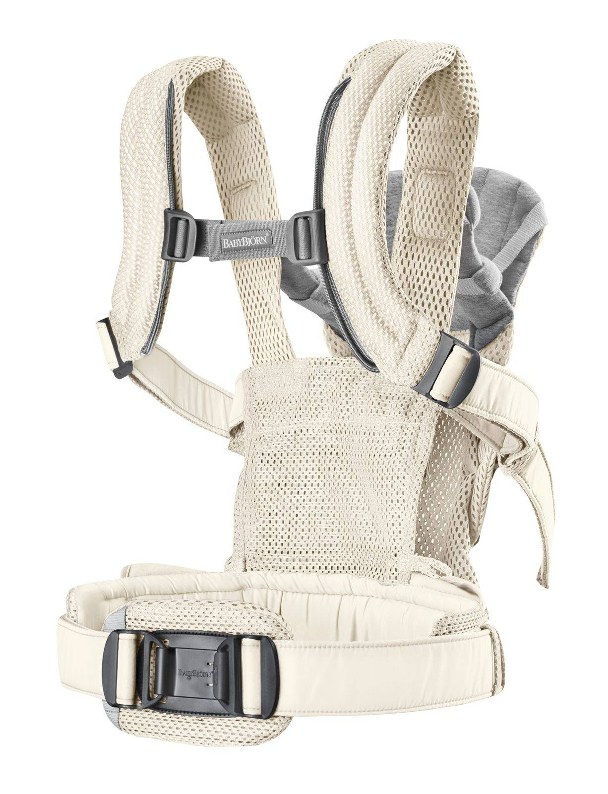 BABYBJORN - nosidełko Harmony 3D Mesh, Kremowy - obrazek 3