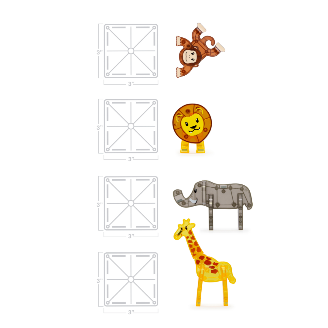 MAGNA-TILES® Klocki Magnetyczne Safari Animals 25 el. - obrazek 2
