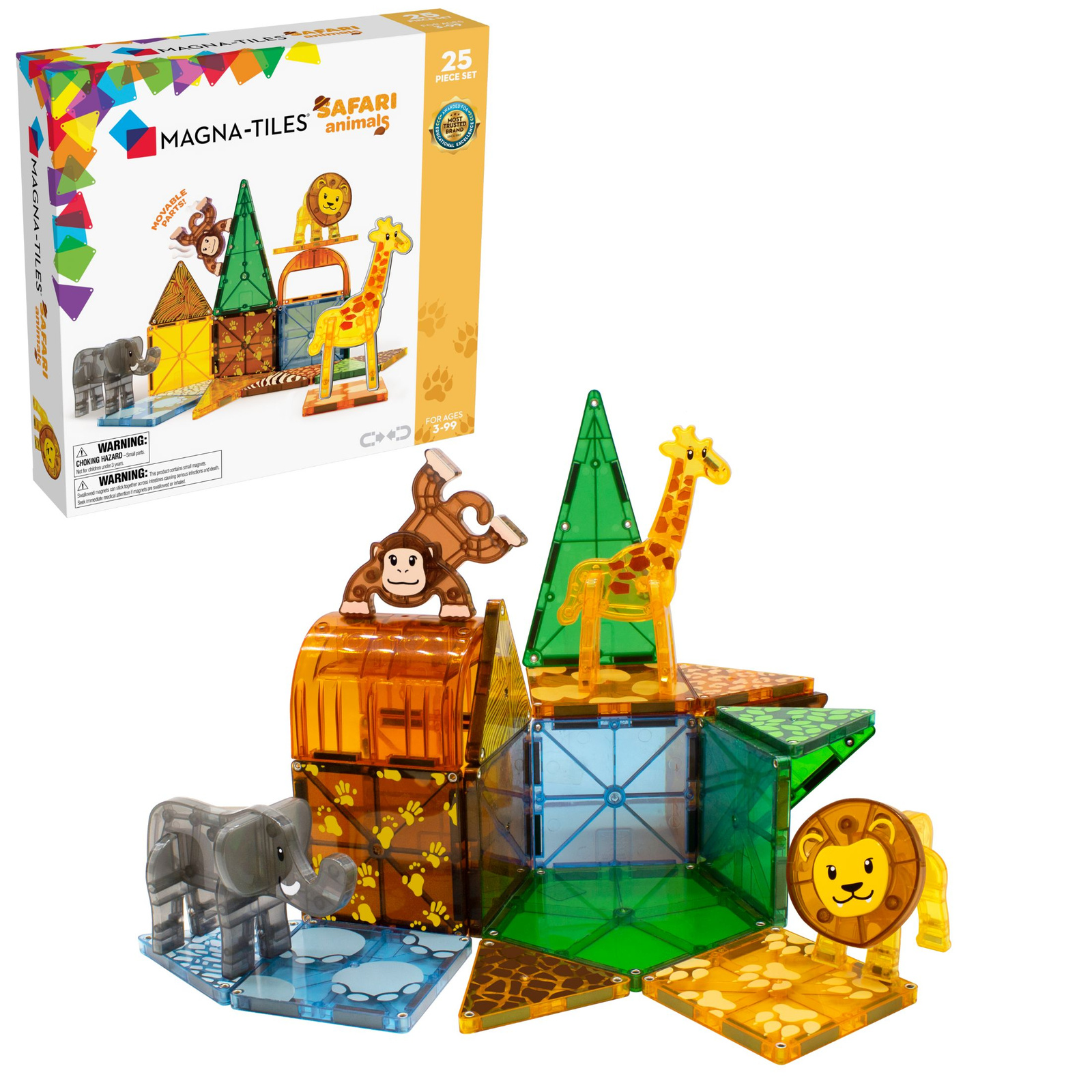 MAGNA-TILES® Klocki Magnetyczne Safari Animals 25 el.
