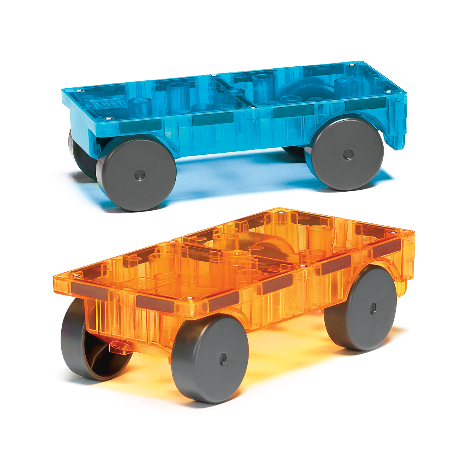 MAGNA-TILES® Zestaw do rozbudowy Cars 2 el. Pomarańczowy i Niebieski - obrazek 3