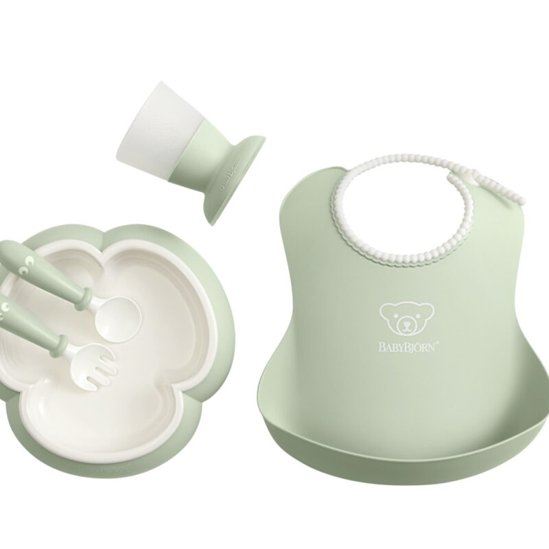 BABYBJORN - Zestaw obiadowy - Powder Green