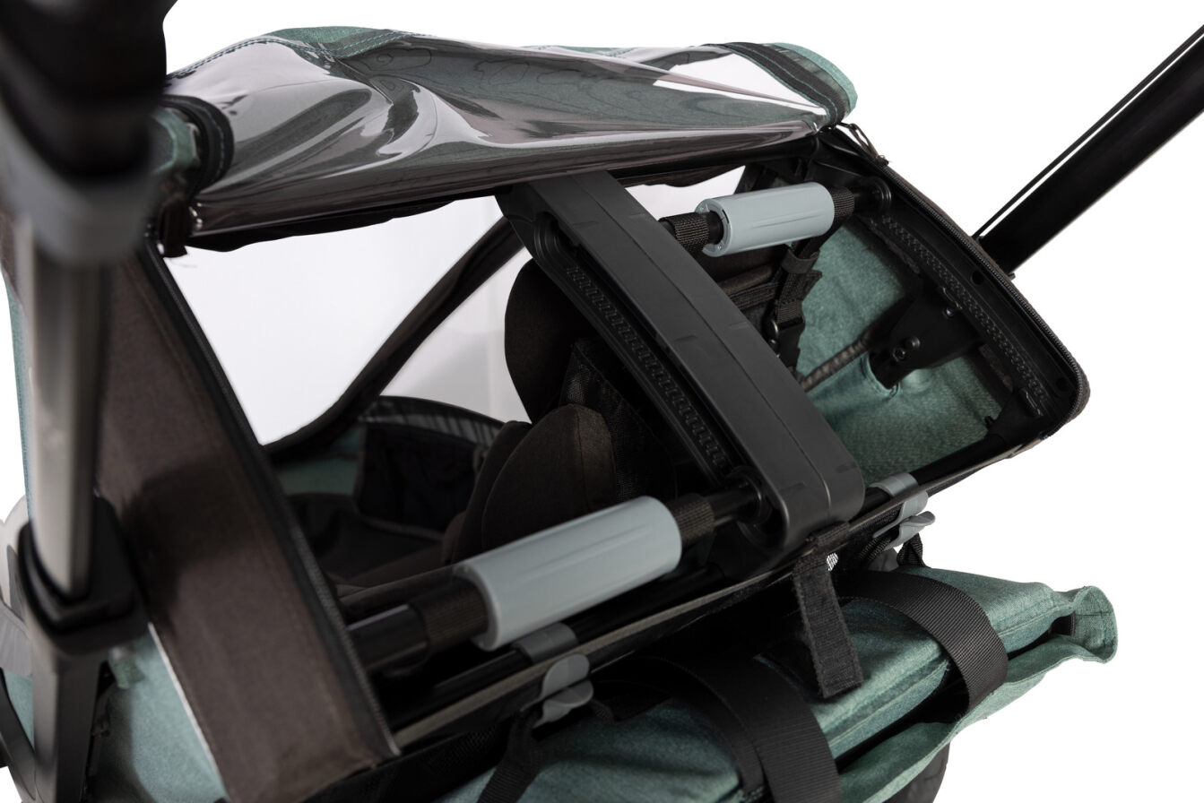 Hamax COCOON - Przyczepka rowerowa podwójna/wózek do biegania - Green/black - obrazek 5