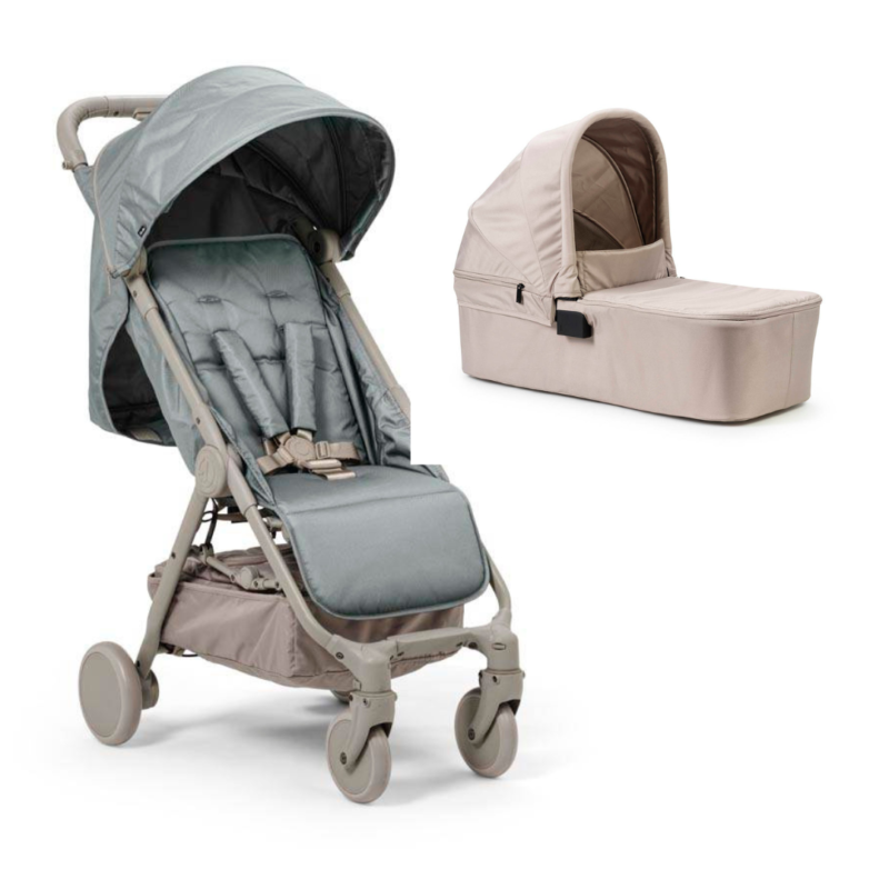 Elodie Details - wózek spacerowy MONDO - Pebble Green + gondola Moonshell - ZESTAW