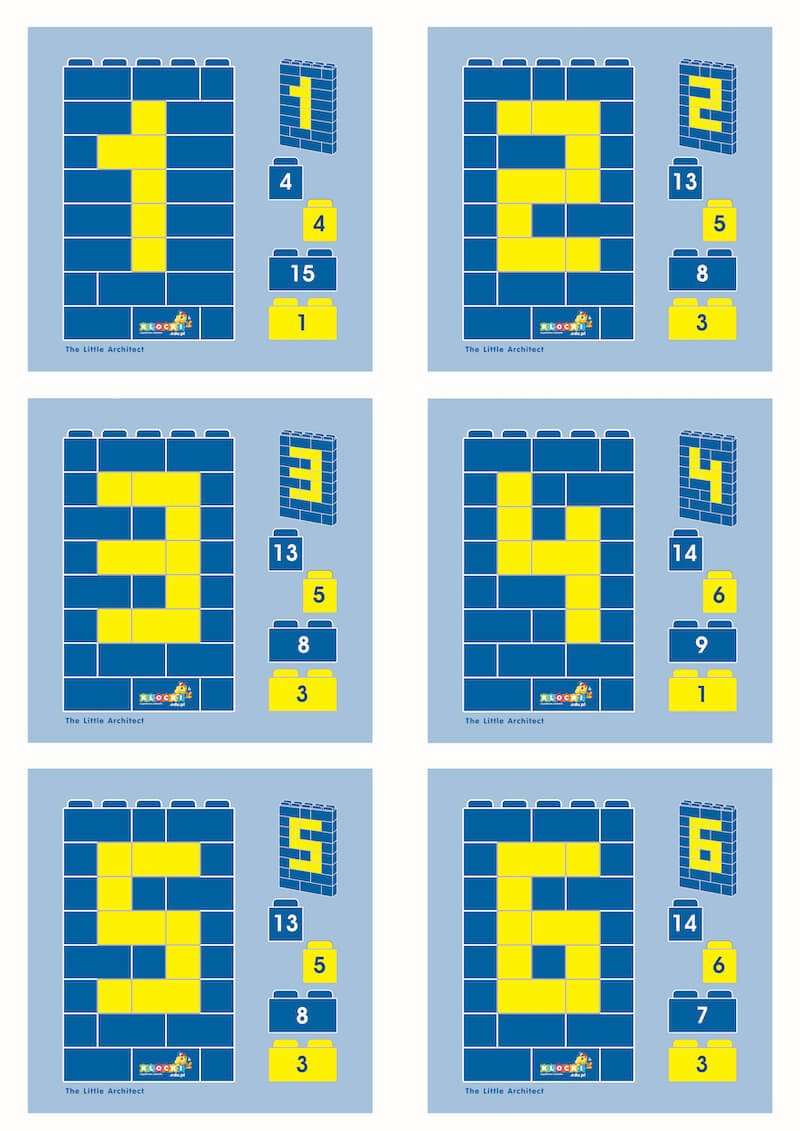 Instrukcje 1:1 Little Architekt Litery i Cyfry 17 szt. - obrazek 4