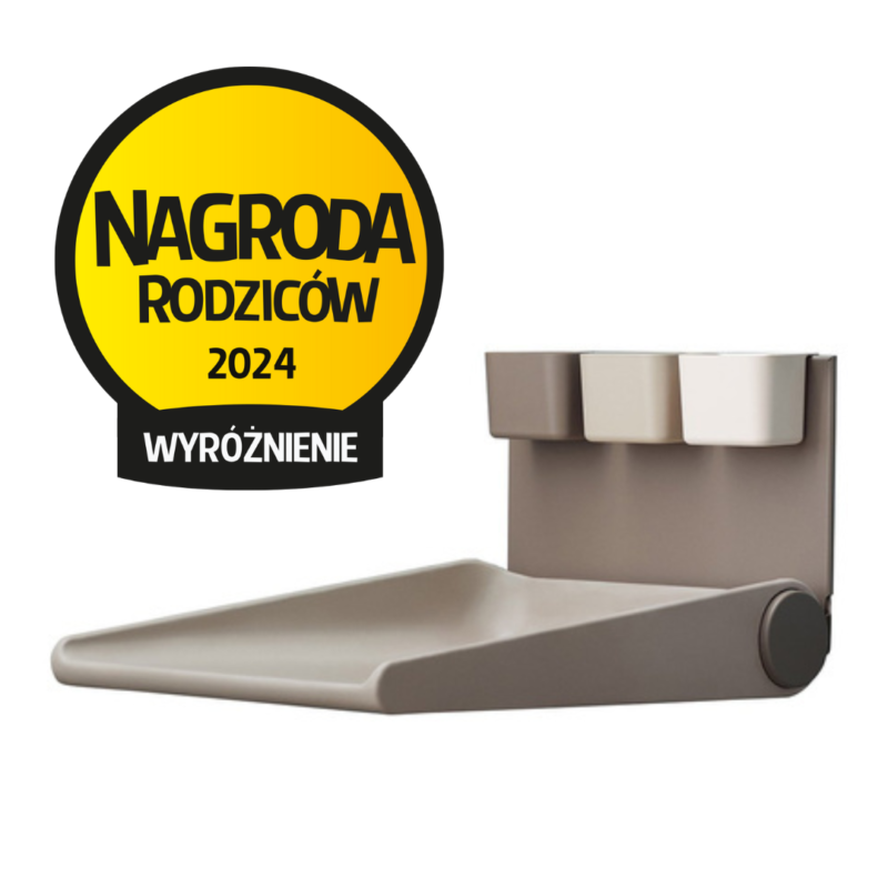 LEANDER WALLY™ - Przewijak montowany na ścianie, CAPPUCCINO