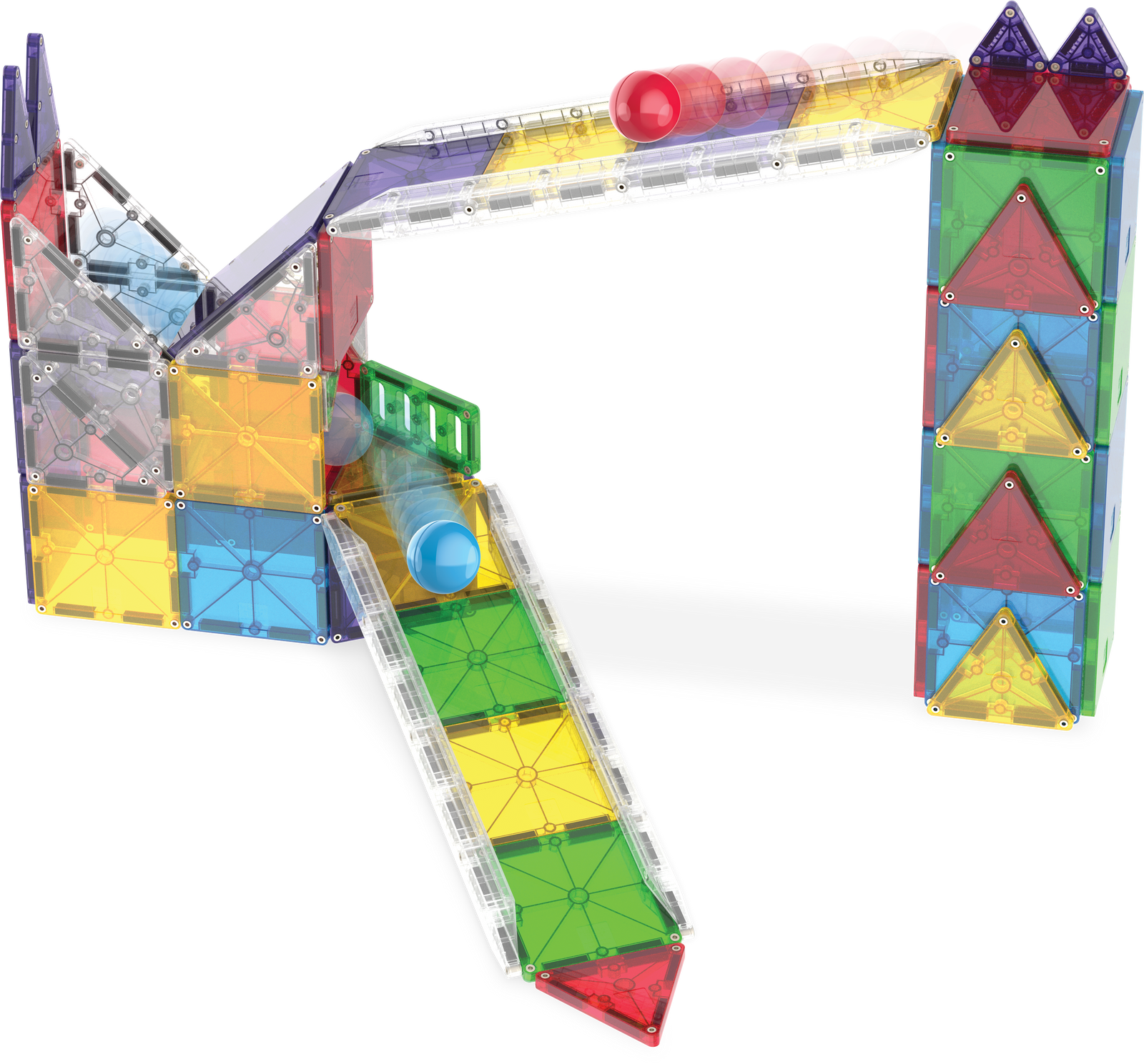 MAGNA-TILES® Klocki Magnetyczne Rail Racers XL 90 el. - obrazek 4
