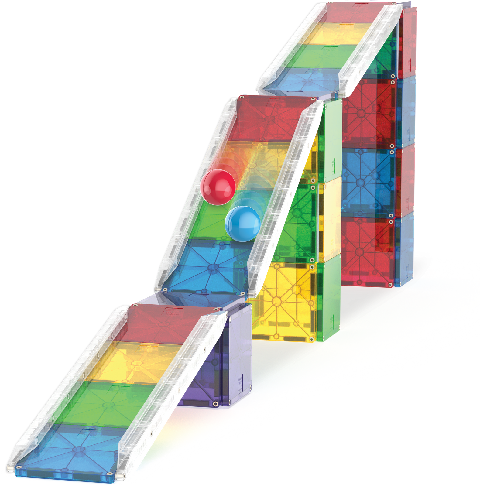 MAGNA-TILES® Klocki Magnetyczne Rail Racers XL 90 el. - obrazek 3