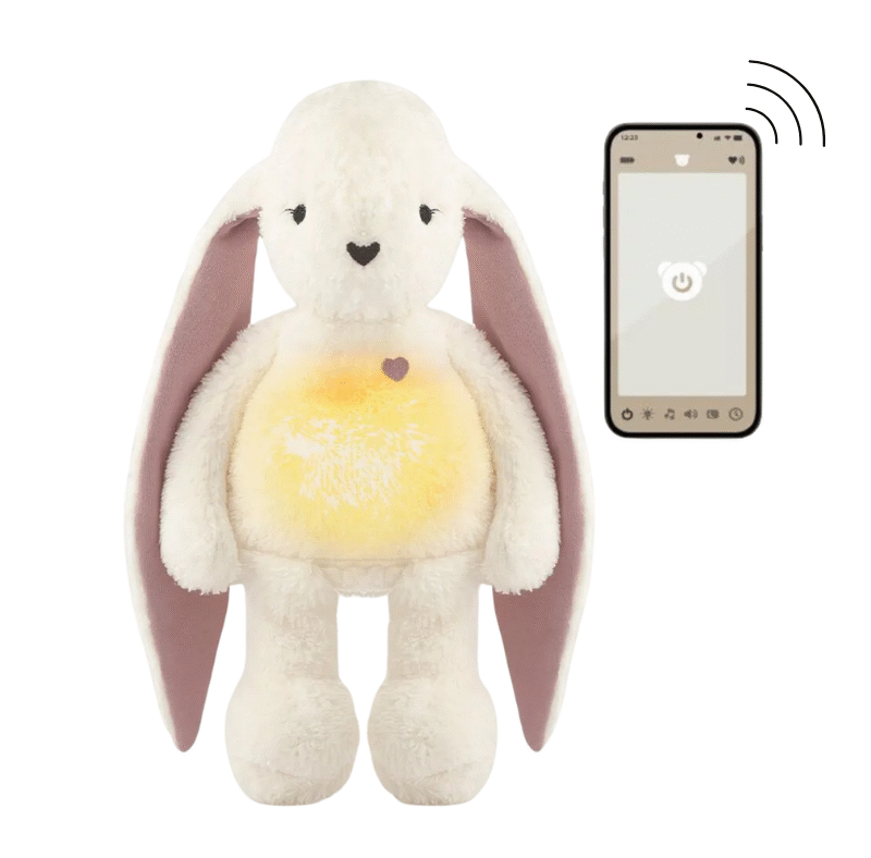 SZUMISIE KRÓLIK 7W1 APP RÓŻOWE USZKA Miś Szumiś lampka timer Z APLIKACJĄ