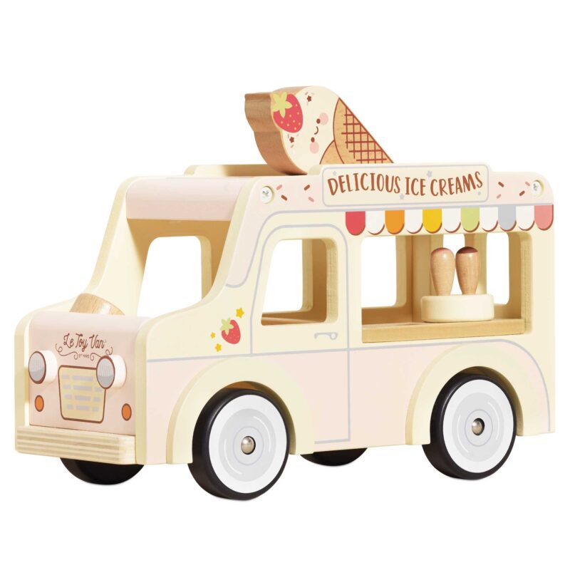 Drewniany samochód retro lodziarnia Dolly, zabawka dla dzieci, Le Toy Van