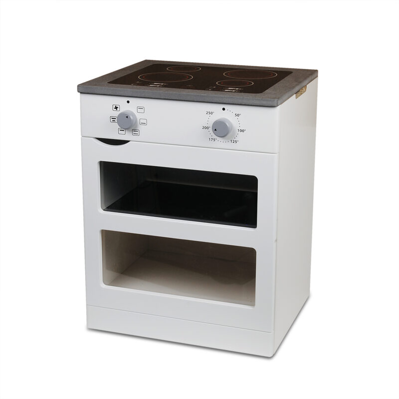 Drewniana kuchenka z piekarnikiem meble dla dzieci wyposażenie zabawa Micki