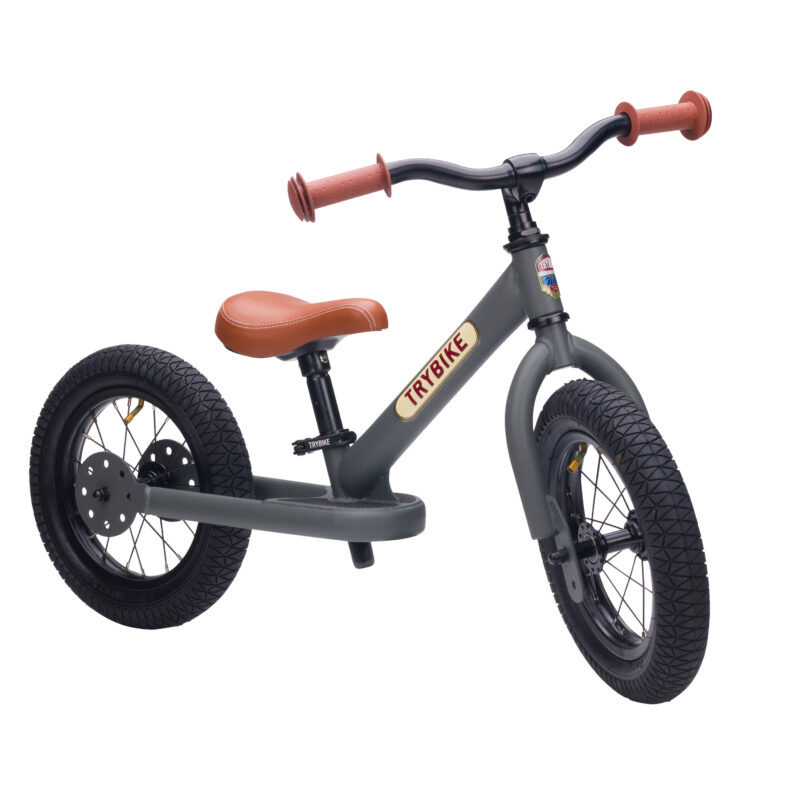 Pierwszy rower biegowy balansujący dziecięcy szary dla dzieci Trybike
