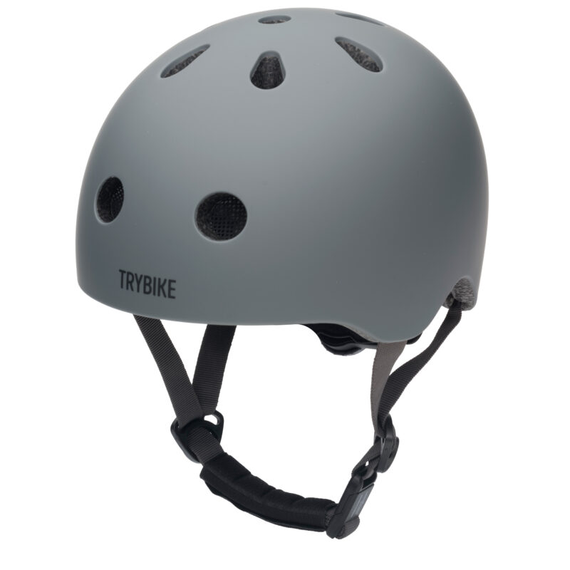 Kask dziecięcy na rower rolki deskorolkę hulajnogę szary XS Trybike