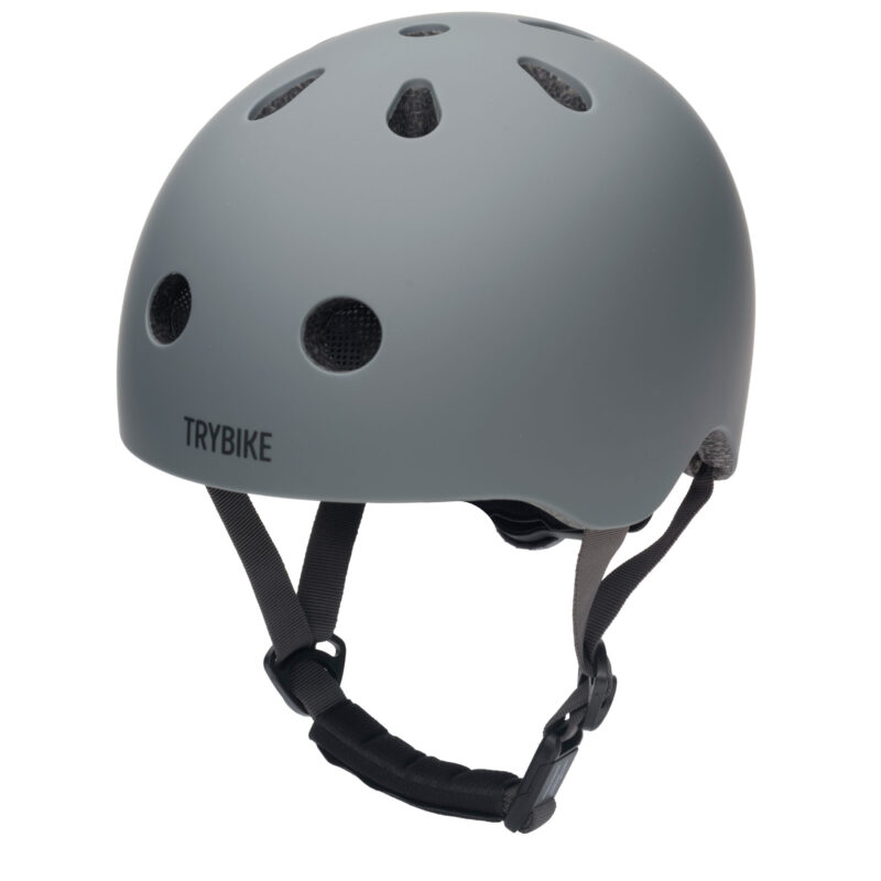 Kask dziecięcy na rower rolki deskorolkę hulajnogę szary XS Trybike