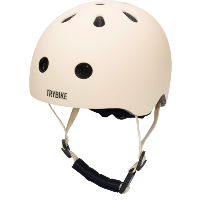 Kask dziecięcy na rower rolki deskorolkę hulajnogę kremowy XS Trybike