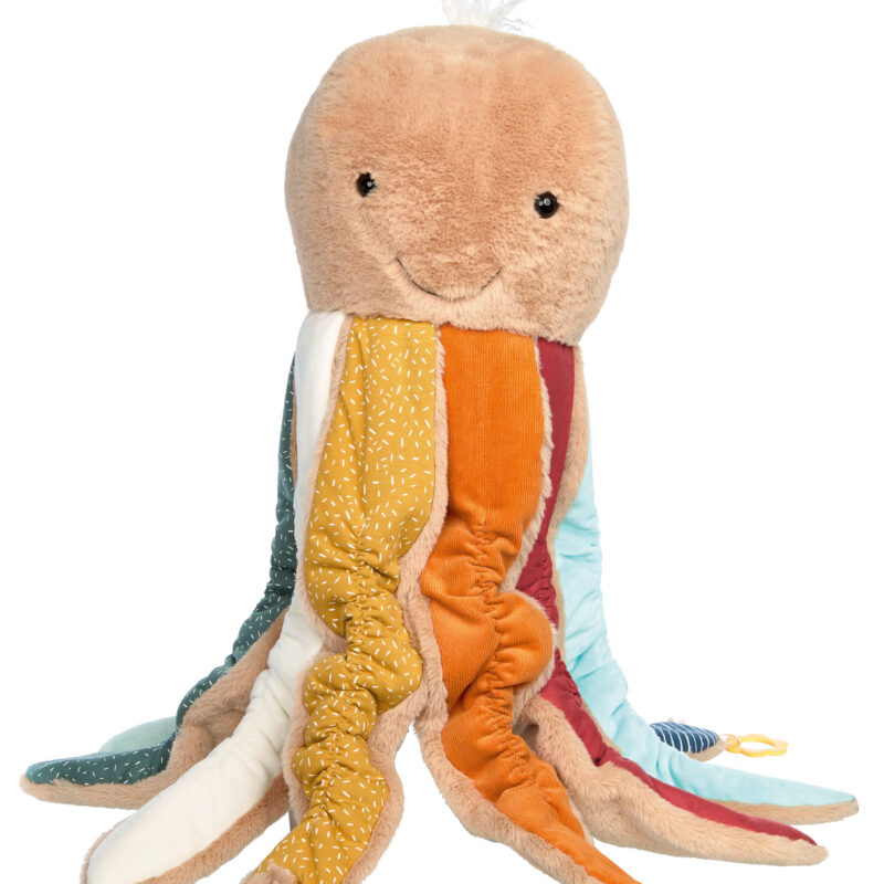 Zabawka rozwojowa Ośmiornica XXL 70cm szeleścik grzechotka gryzak sigikid