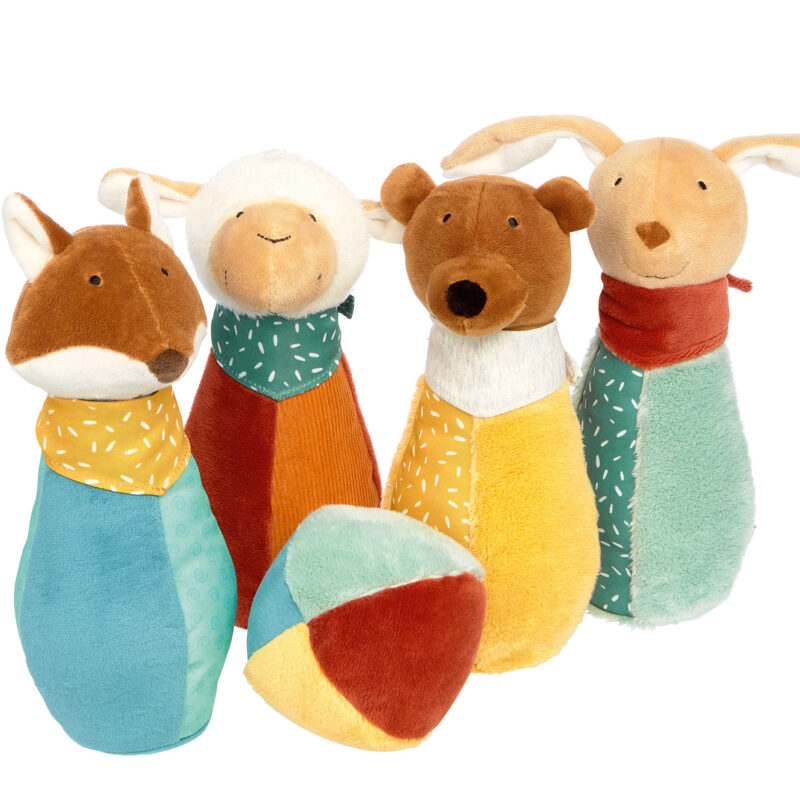 Zestaw miękkie Kręgle dla dzieci pluszowa zabawka rozwojowa gra sigikid