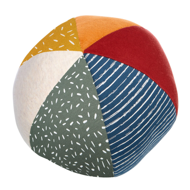 Pluszowa piłka 19 cm zabawka rozwojowa miękka piłeczka grzechotka sigikid