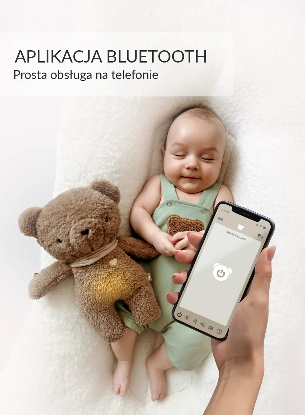 MISIEK SZUMISIE 7W1 APP BRĄZOWY Miś Szumiś lampka timer Z APLIKACJĄ - obrazek 2