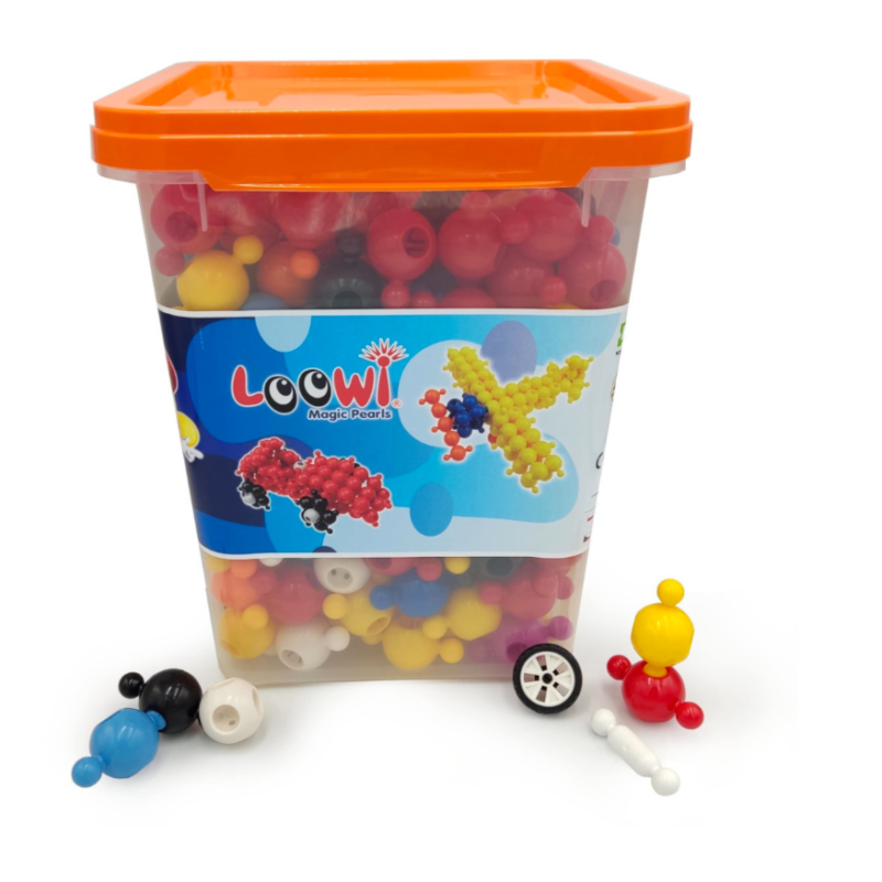 Klocki konstrukcyjne Loowi Pojazdy kulki 308 elementów 4+