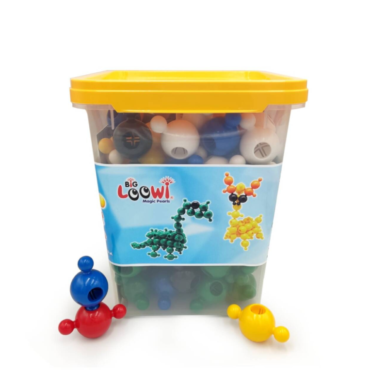 Duże klocki konstrukcyjne Big Loowi kulki 110 elementów 3+