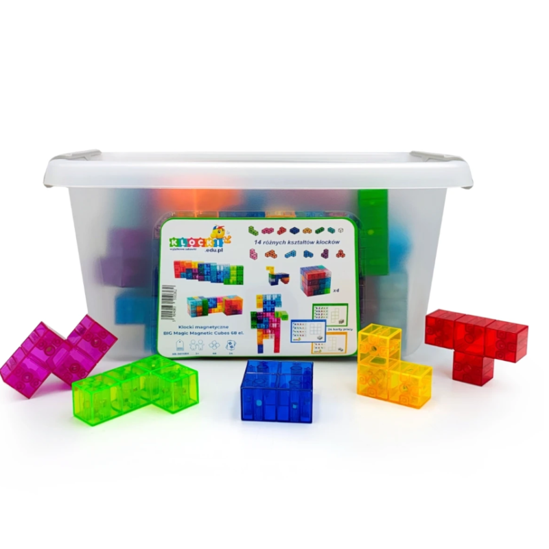 Klocki magnetyczne BIG Magic Cubes 68el.