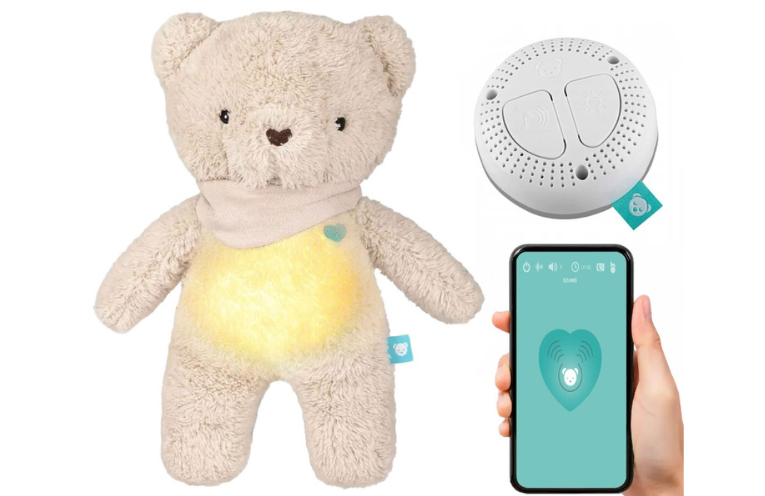 MISIEK SZUMISIE 7W1 APP BEŻOWY Miś Szumiś lampka timer Z APLIKACJĄ