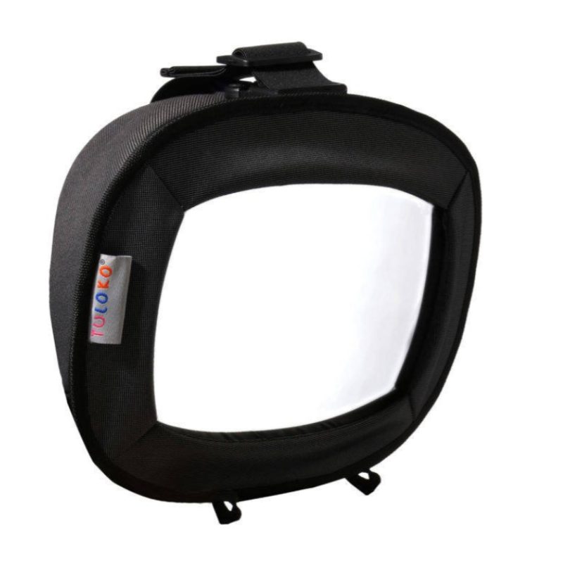 Tuloko LUSTERKO PODRÓŻNIKA do samochodu / z uchwytami na zabawki / czarne