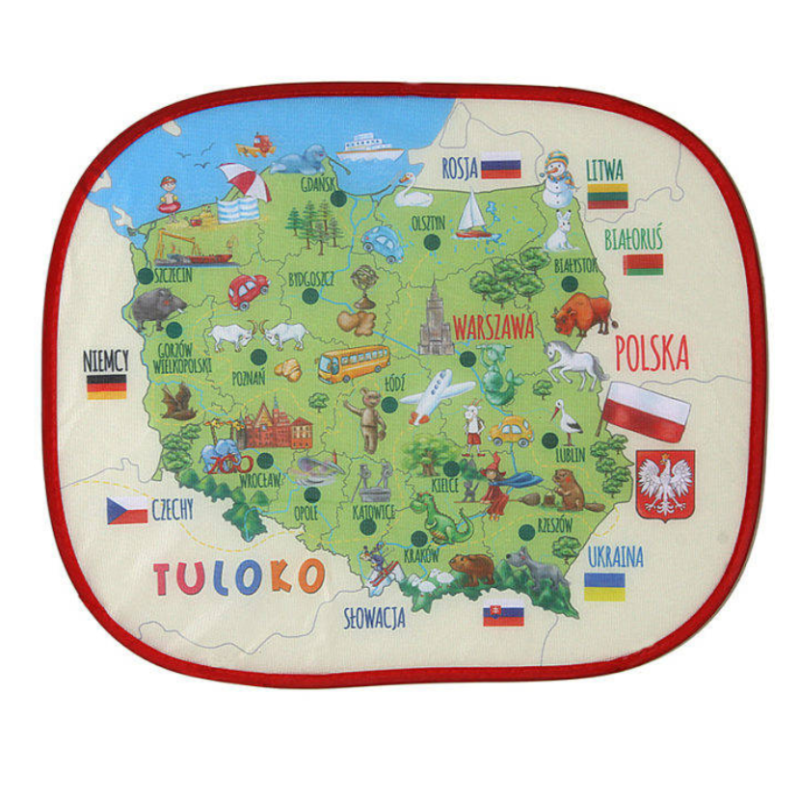 Tuloko OSŁONKA PODRÓŻNIKA / elektrostatyczna / z mapą Polski 1 szt.