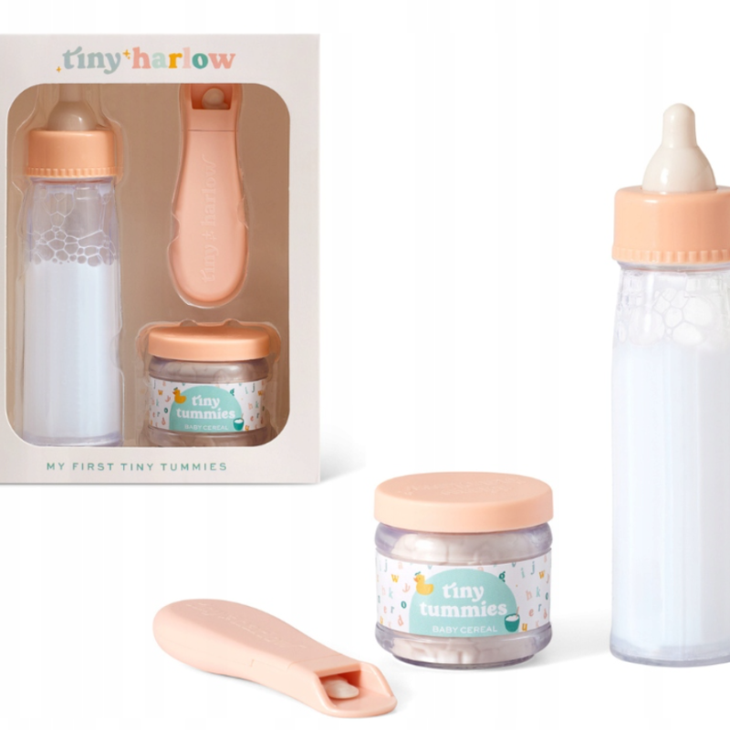 Tiny Harlow Zestaw Tiny Tummies Magiczna butelka i słoiczek