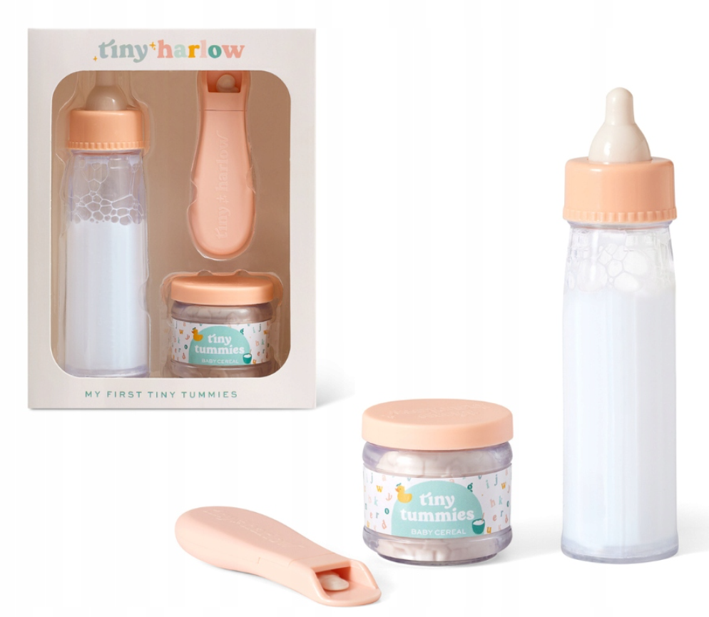 Tiny Harlow Zestaw Tiny Tummies Magiczna butelka i słoiczek