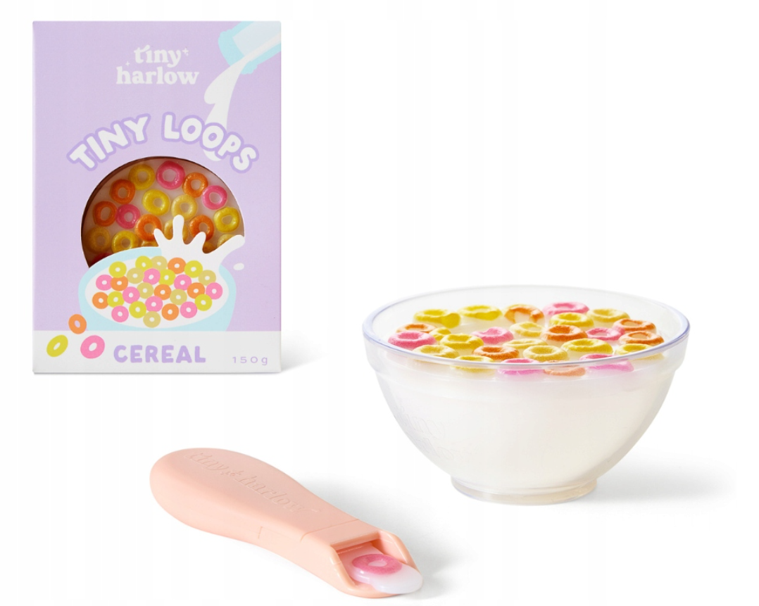 Tiny Harlow, Tiny Tummies Magiczna miseczka i łyżeczka, Płatki śniadaniowe
