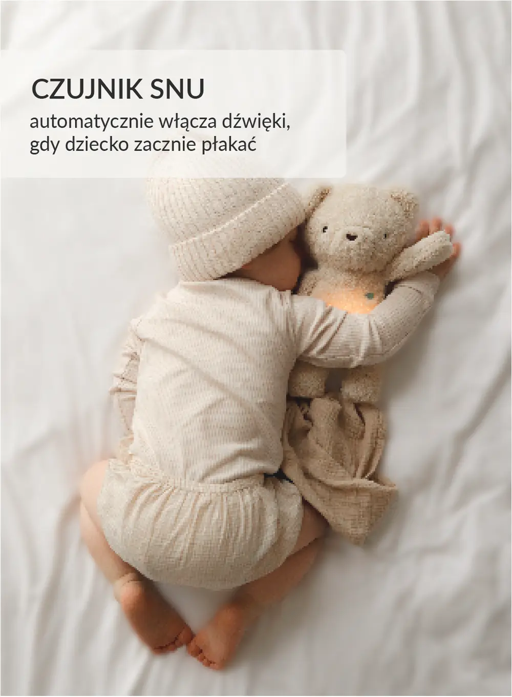 MISIEK SZUMISIE 7W1 APP BEŻOWY Miś Szumiś lampka timer Z APLIKACJĄ - obrazek 3