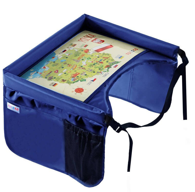 Tuloko BEZPIECZNY STOLIK PODRÓŻNIKA do samochodu / niebieski