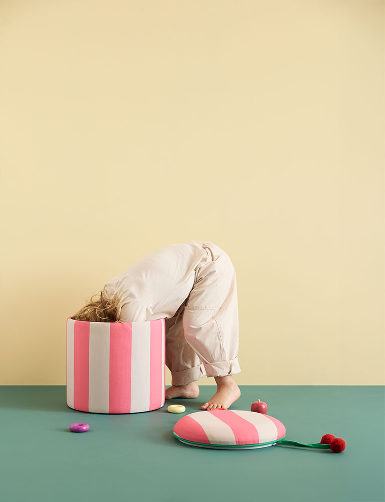 Kid's Concept - pufa cylindryczna ze schowkiem, różowa - obrazek 2